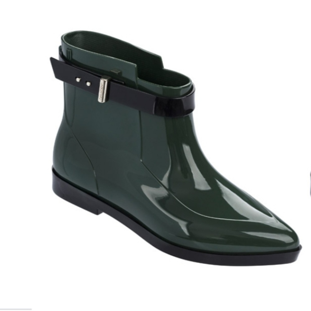 🚫SOLD Melissa + Jason Wu Rubber Ankle Boots - Picture 1 of 8